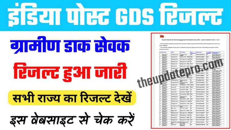 Indian post gds results,