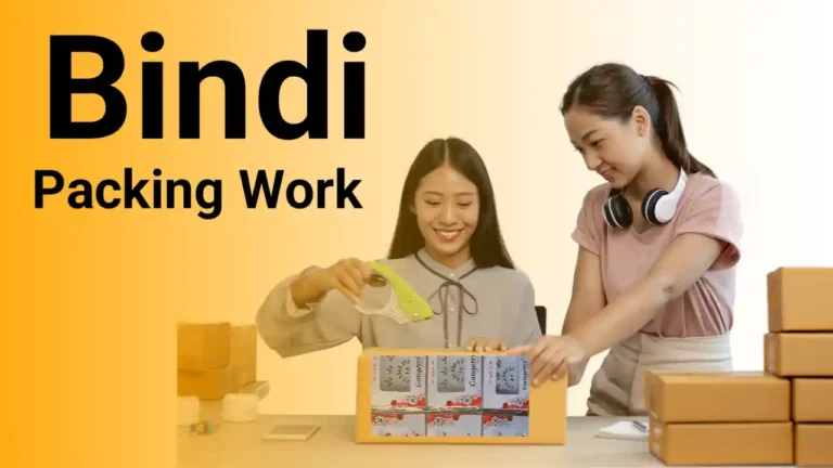 Ghar Baithe Bindi Packing Ka kam