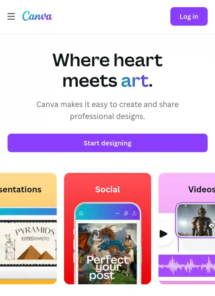 Canva website