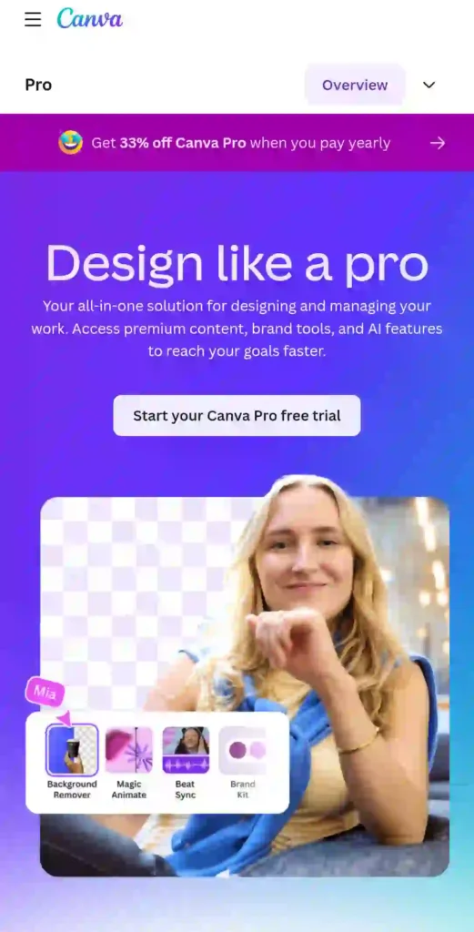 Canva free trial